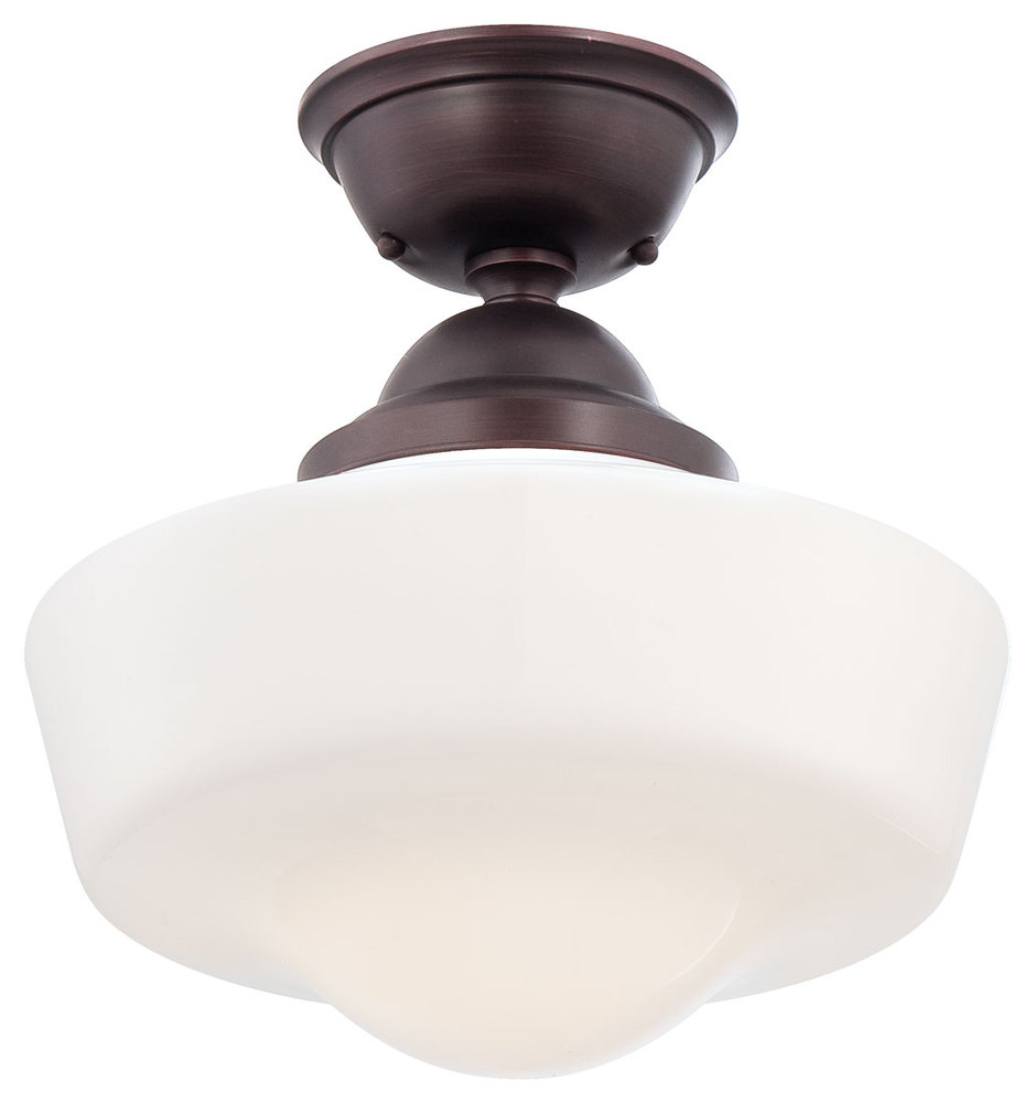 1 LIGHT SEMI FLUSH MOUNT