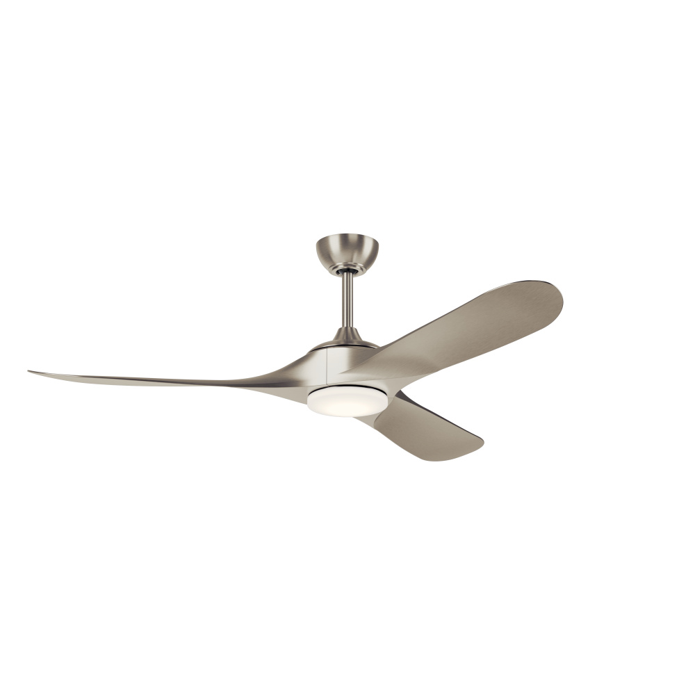60 Inch Mylo Weather+ Ceiling Fan with Satin Etch Cased Opal Glass in Brushed Nickel