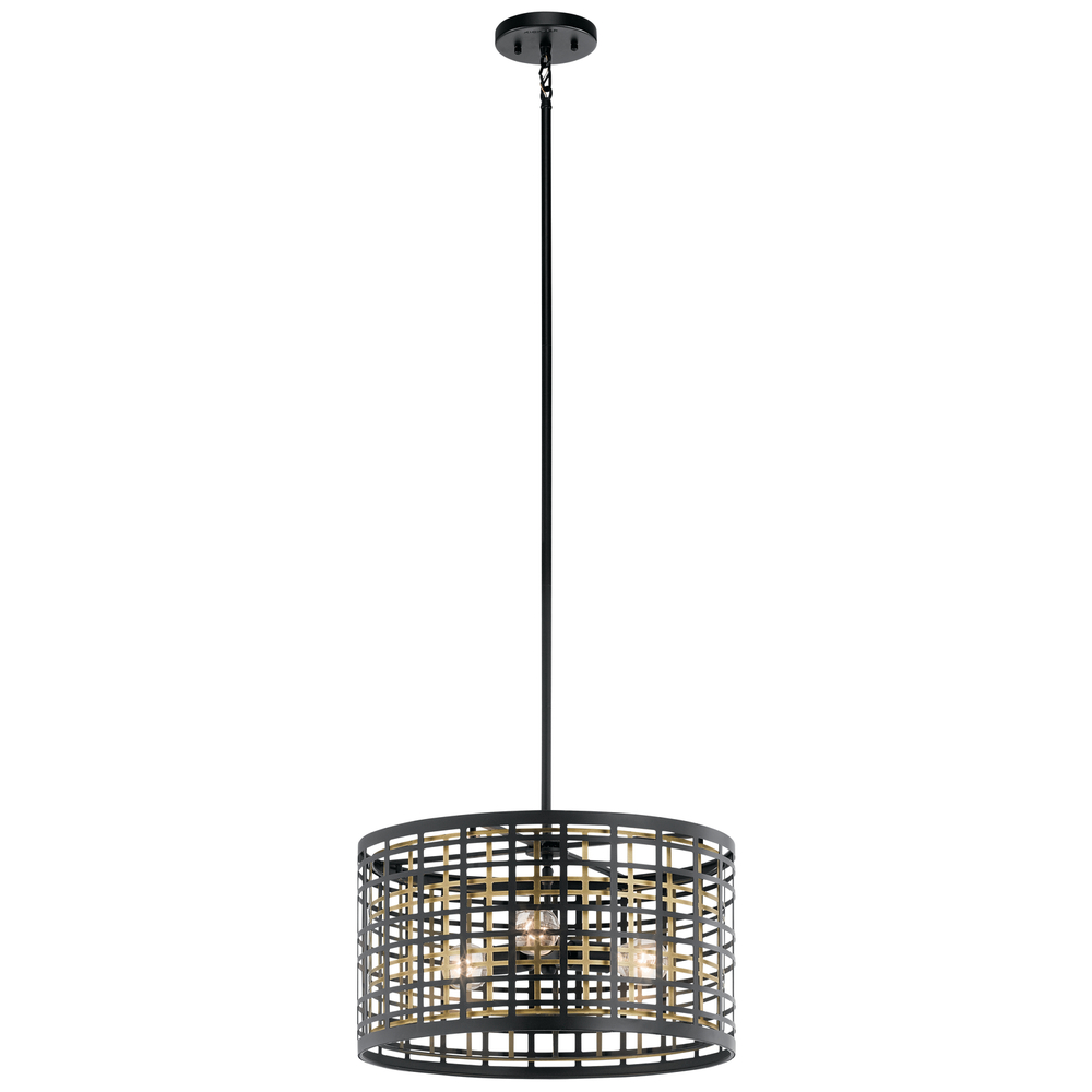Aldergate 3 Light Convertible Pendant Black