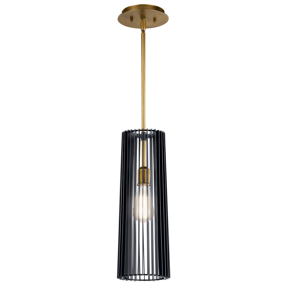 Linara 1 Light Pendant Black