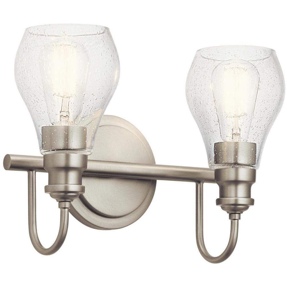 Greenbrier 2 Light Vanity Light Nickel