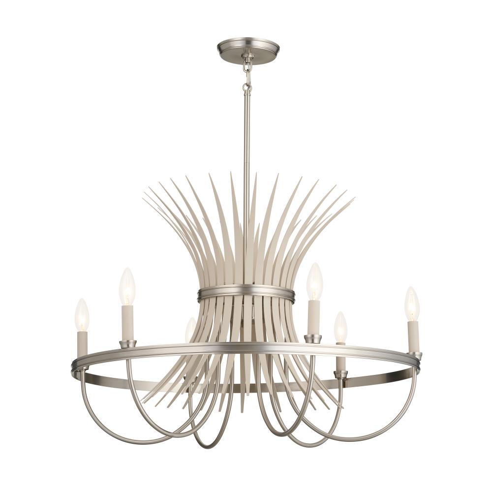 Felicity 29" 6 Light Chandelier Brushed Nickel