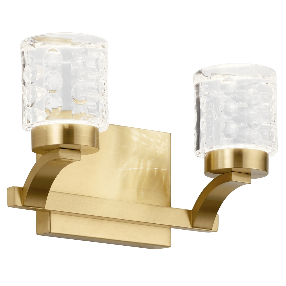 Rene 3000K LED 2 Light Vanity Light Champagne Gold