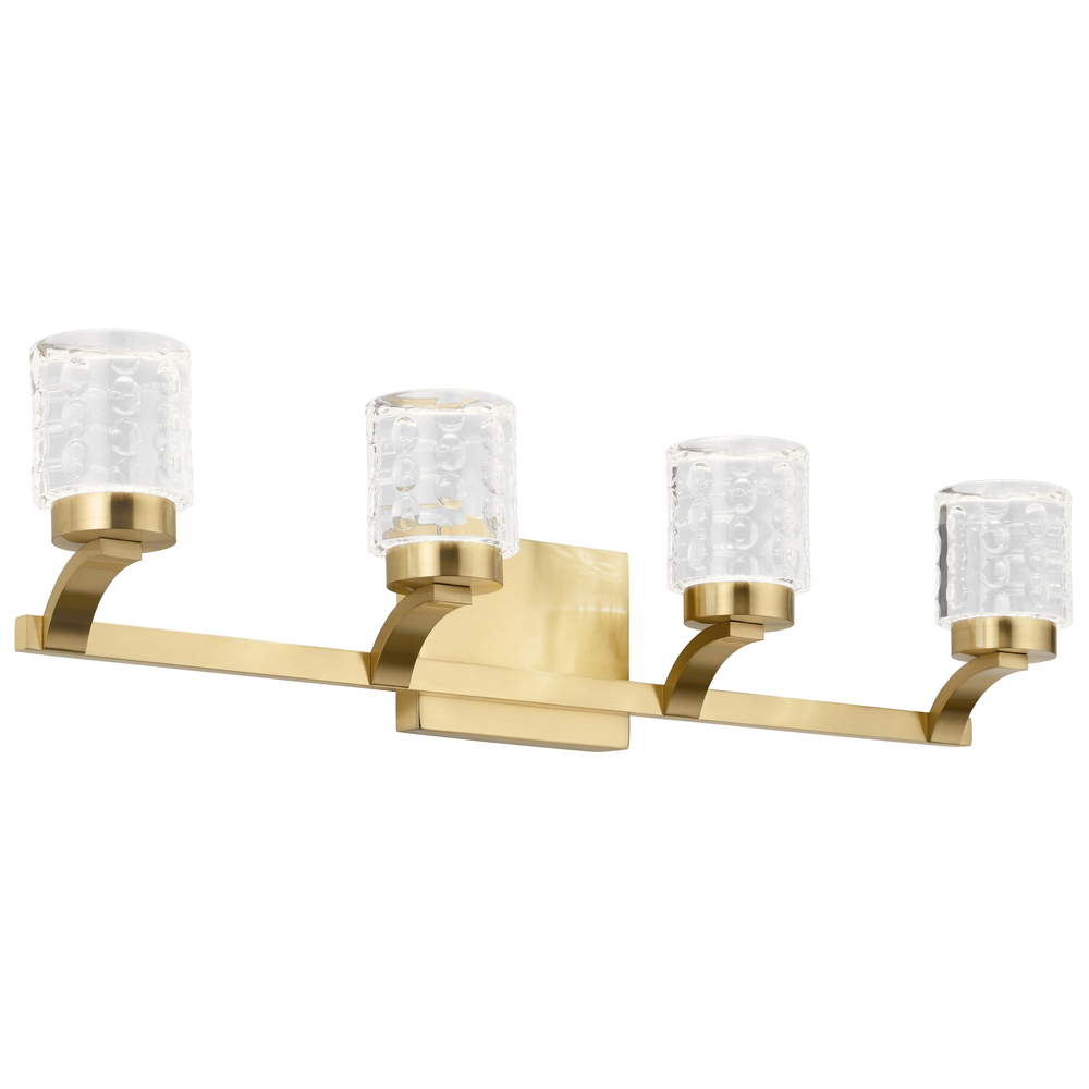 Rene 3000K LED 3 Light Vanity Light Champagne Gold