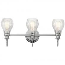 Kichler 45392CH - Greenbrier 23.75" 3 Light Vanity Light with Clear Seeded Glass in Chrome