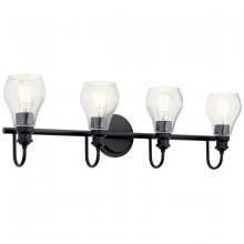 Kichler 45393BK - Greenbrier 4 Light Vanity Light Black