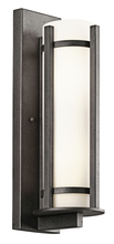 Kichler 49122AVI - Camden 26" 3 Light Outdoor Wall Light with Opal Etched Glass in Anvil Iron