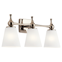 Kichler 55092PN - Cosabella 24" 3 Light Vanity Light with Etched White Glass Polished Nickel