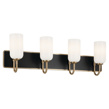 Kichler 55164CPZ - Solia 32 Inch 4 Light Vanity with Opal Glass in Champagne Bronze with Black