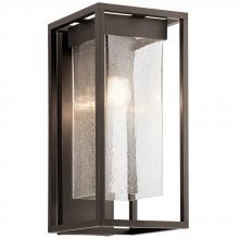 Kichler 59062OZ - Mercer 20 inch 1 Light Outdoor Wall Light with Clear Seeded Glass in Olde Bronze