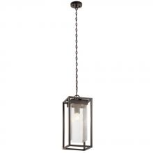 Kichler 59064OZ - Mercer 24 inch 1 Light Outdoor Pendant with Clear Seeded Glass in Olde Bronze