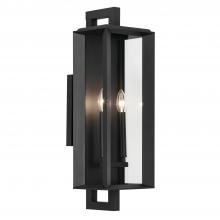 Kichler 59133BKT - Kroft 24 inch 2 Light Outdoor Wall Light with Clear Glass in Textured Black