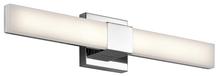 Kichler 83736 - Neltev 24" LED Wall Sconce with White Acrylic Downlight in Chrome