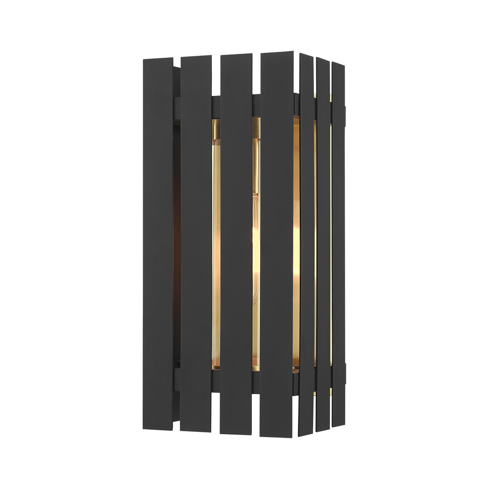 1 Lt Black Outdoor Wall Lantern