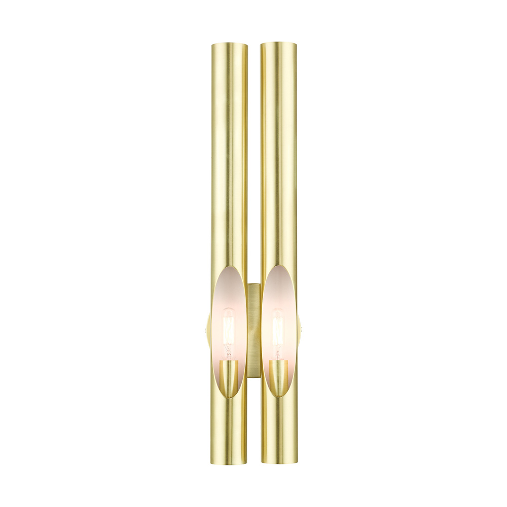 2 Lt Satin Brass ADA Double Sconce