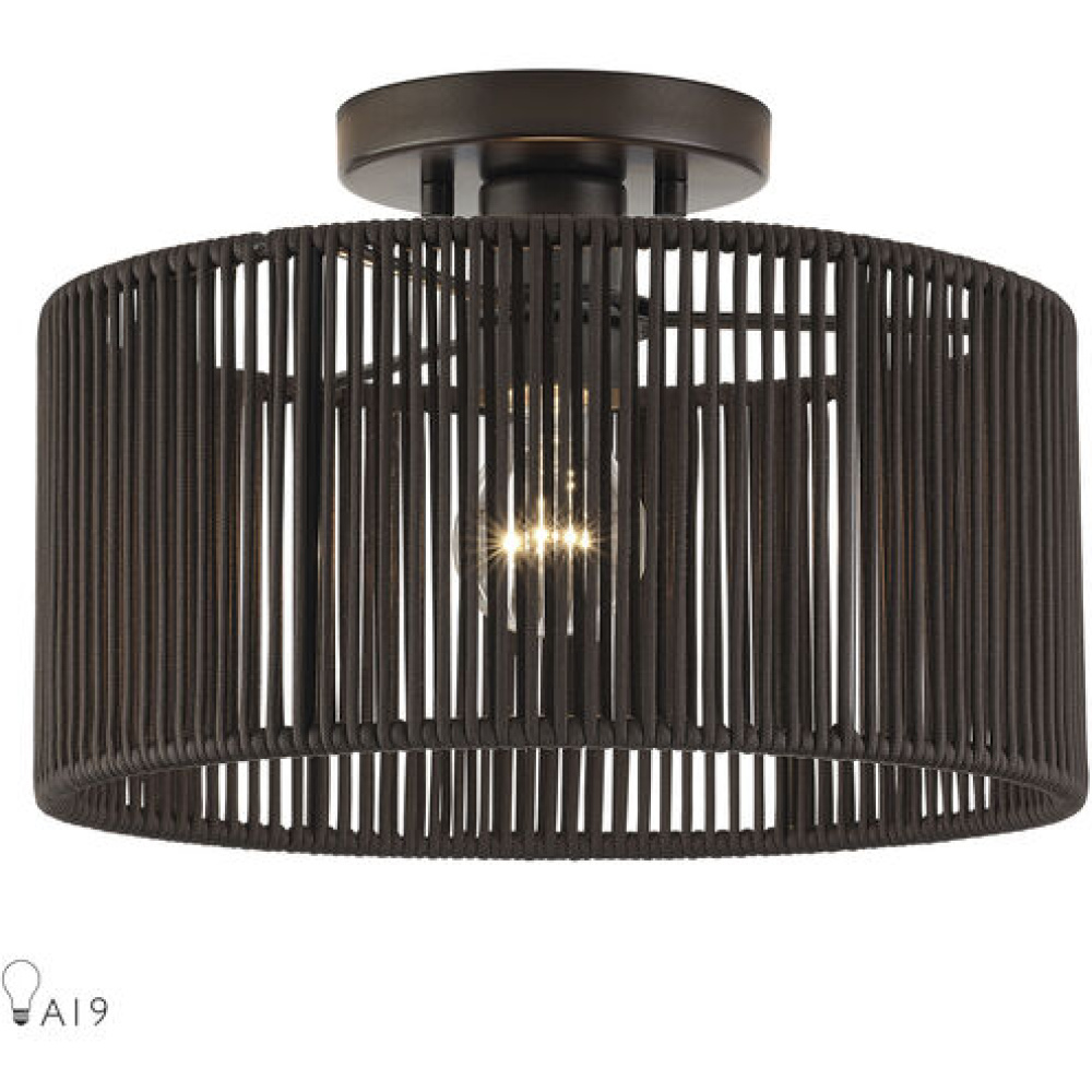 1 Light English Bronze Medium Semi-Flush