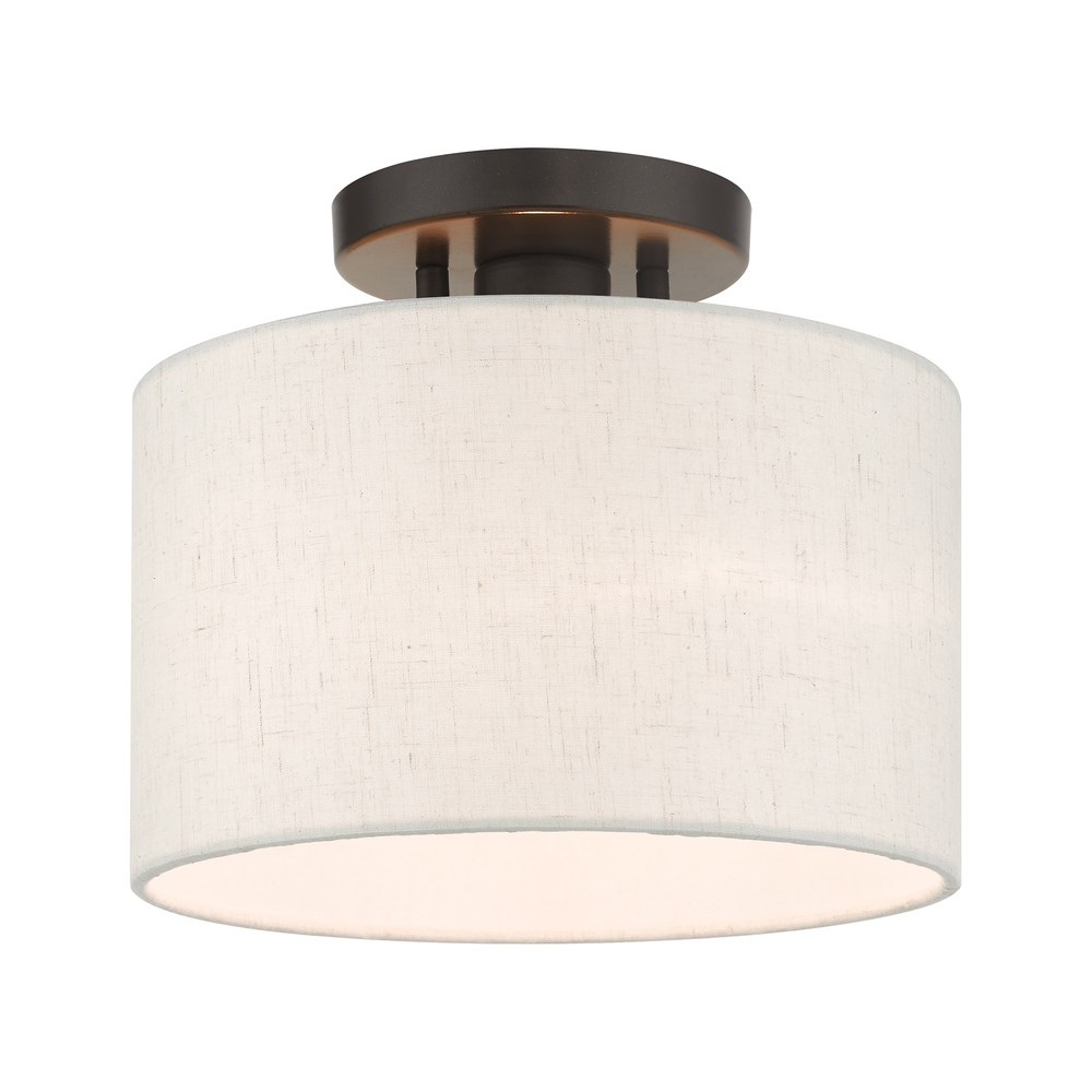 1 Lt English Bronze Semi Flush