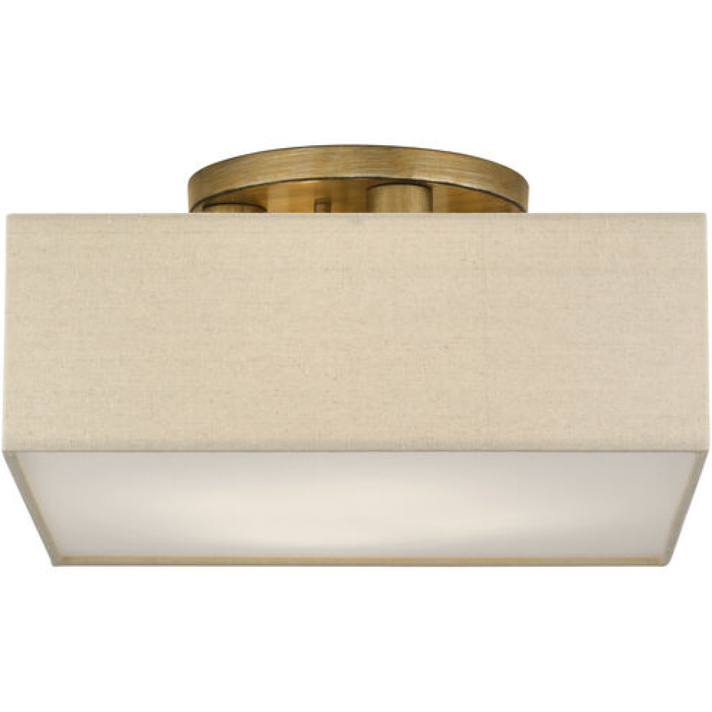 4 Light Bronze Large Semi-Flush