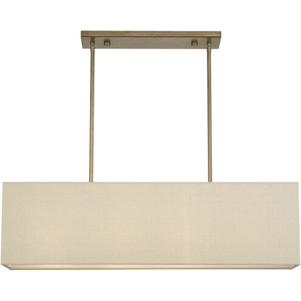 4 Light Bronze Large Linear Chandelier