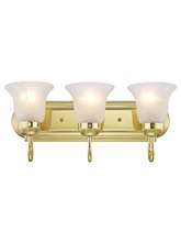 Livex Lighting 1073-02 - 3 Light Polished Brass Bath Light