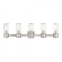 Livex Lighting 17145-91 - 5 Light Brushed Nickel Large Vanity Sconce