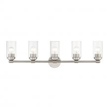 Livex Lighting 18085-91 - 5 Light Brushed Nickel Large Vanity Sconce