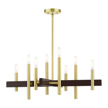 Livex Lighting 49348-12 - 8 Lt Satin Brass Chandelier