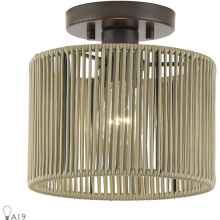 Livex Lighting 53141-92 - 1 Light English Bronze Small Semi-Flush