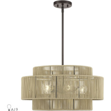 Livex Lighting 53155-92 - 5 Light English Bronze Pendant Chandelier