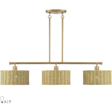 Livex Lighting 60585-48 - 3 Light Antique Gold Leaf Extra Large Linear Chandelier