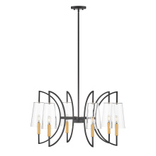 Savoy House 1-7168-6-143 - Hanley 6-Light Chandelier in Matte Black and Warm Brass