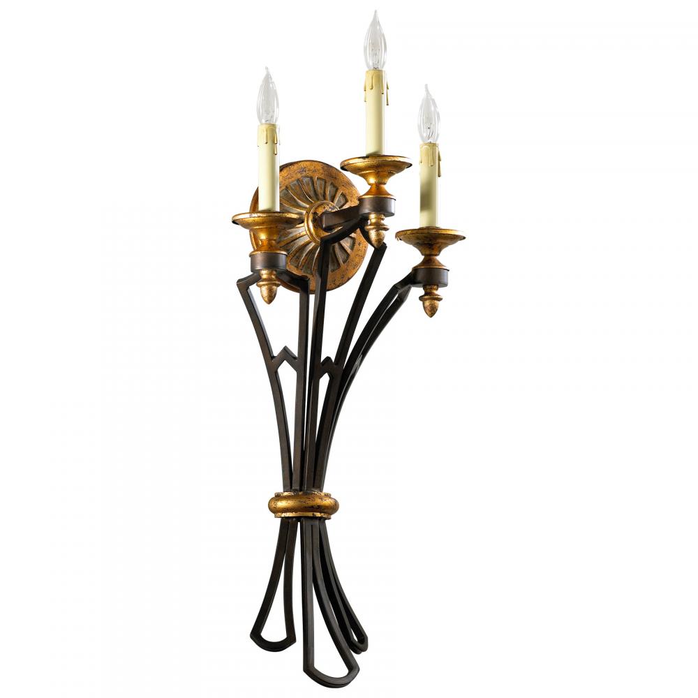 San Giorgo Wall Bracket 3-Light Oiled Bronze