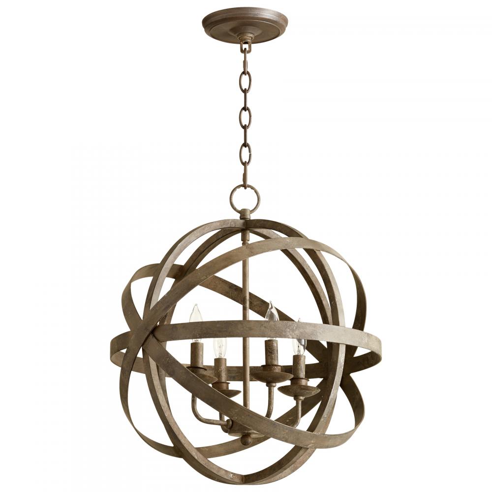 Gladwin Pendant 4-Light Distressed Zinc