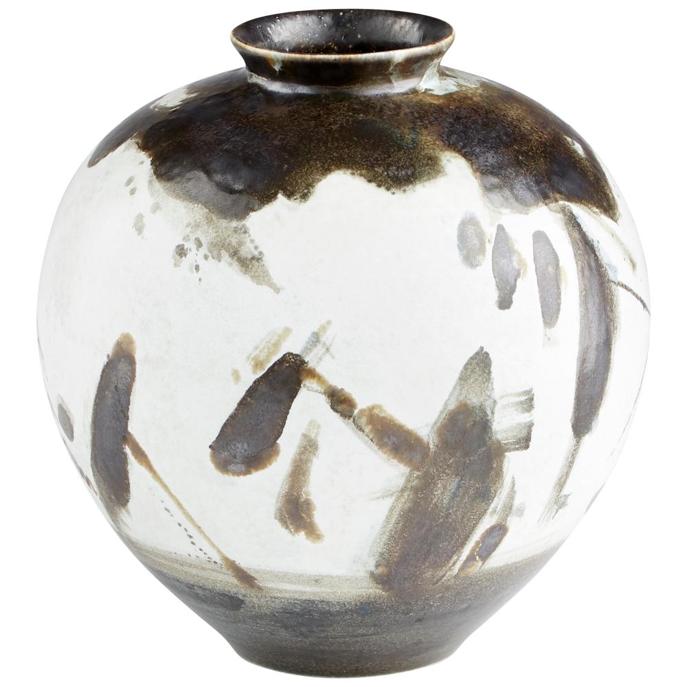 Mod Vase Black And White - Medium