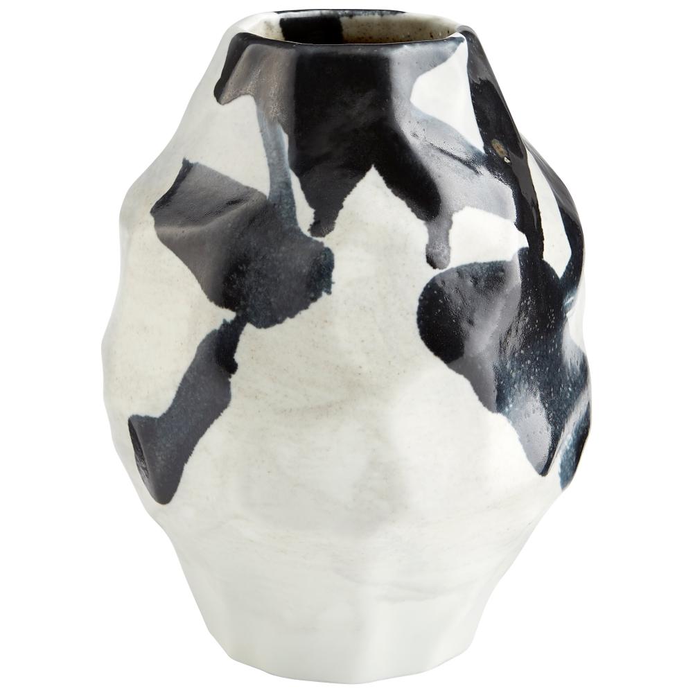 Mod Vase Black And White - Small
