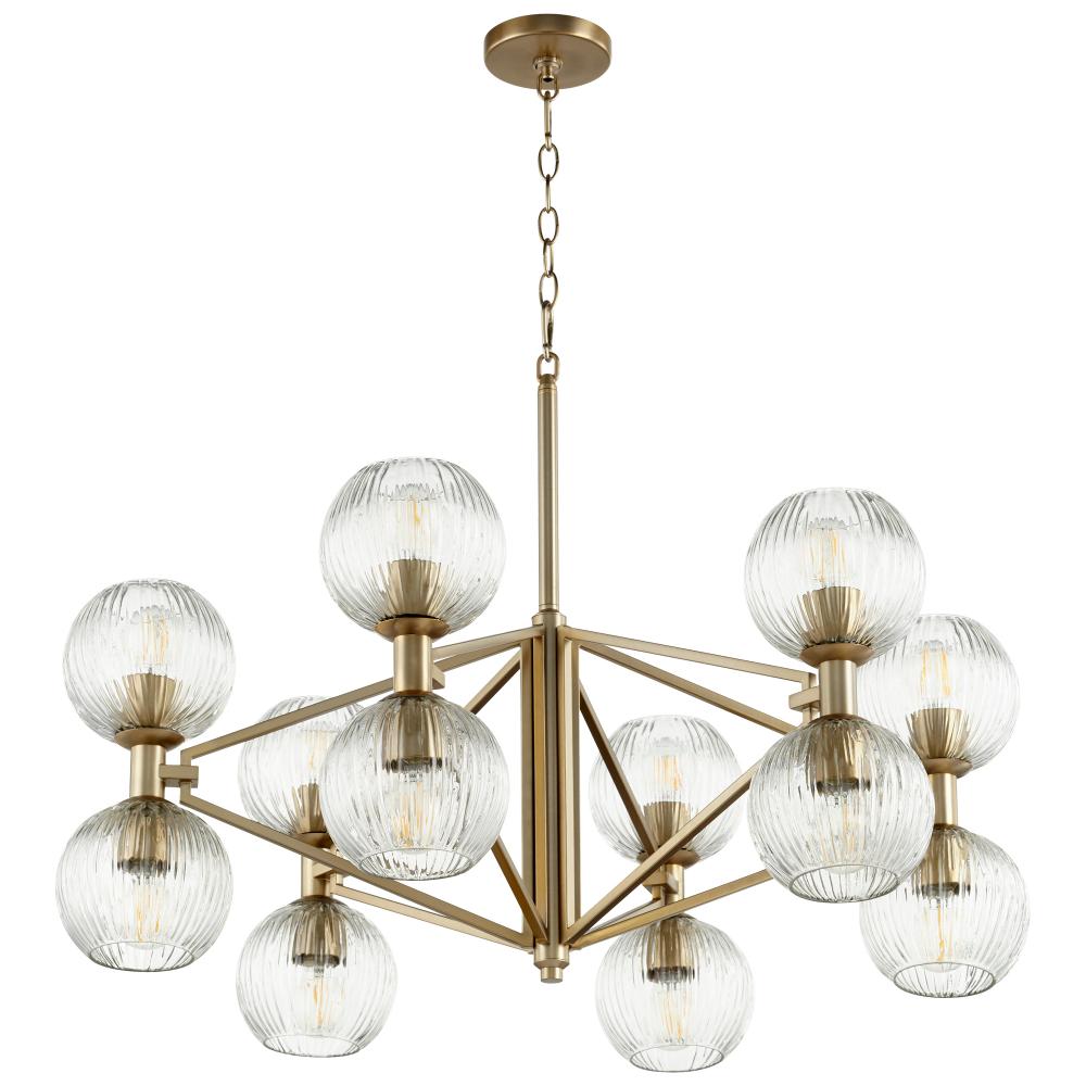 Helios Chandelier - Aged Brass - Large