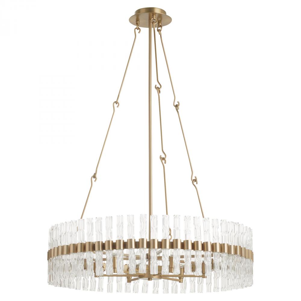 Nobel 6-Light Chandelier - Aged Brass