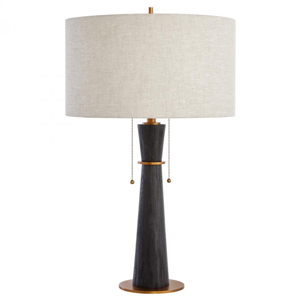 Wright Table Lamp Designed by J Kent Martin Black Brass