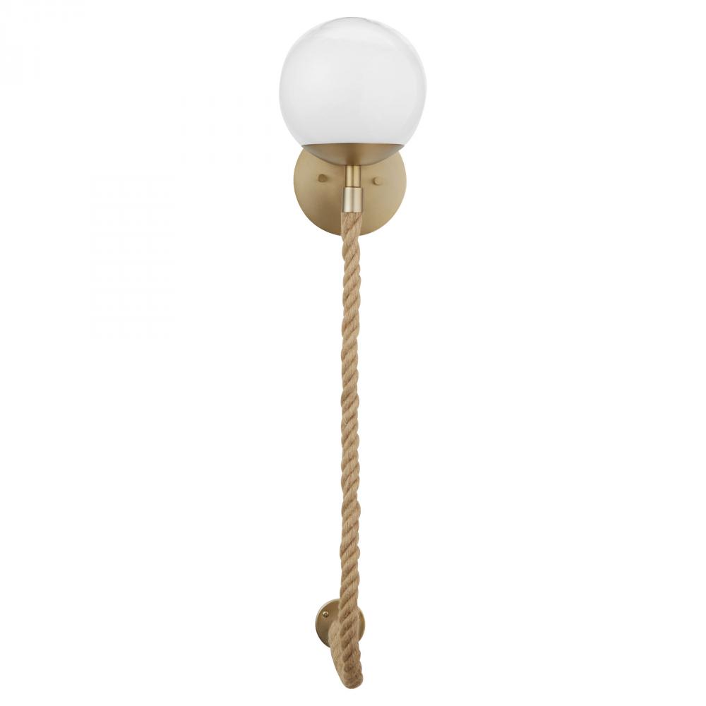 Rockport Wall Sconce Aged Brass Brown