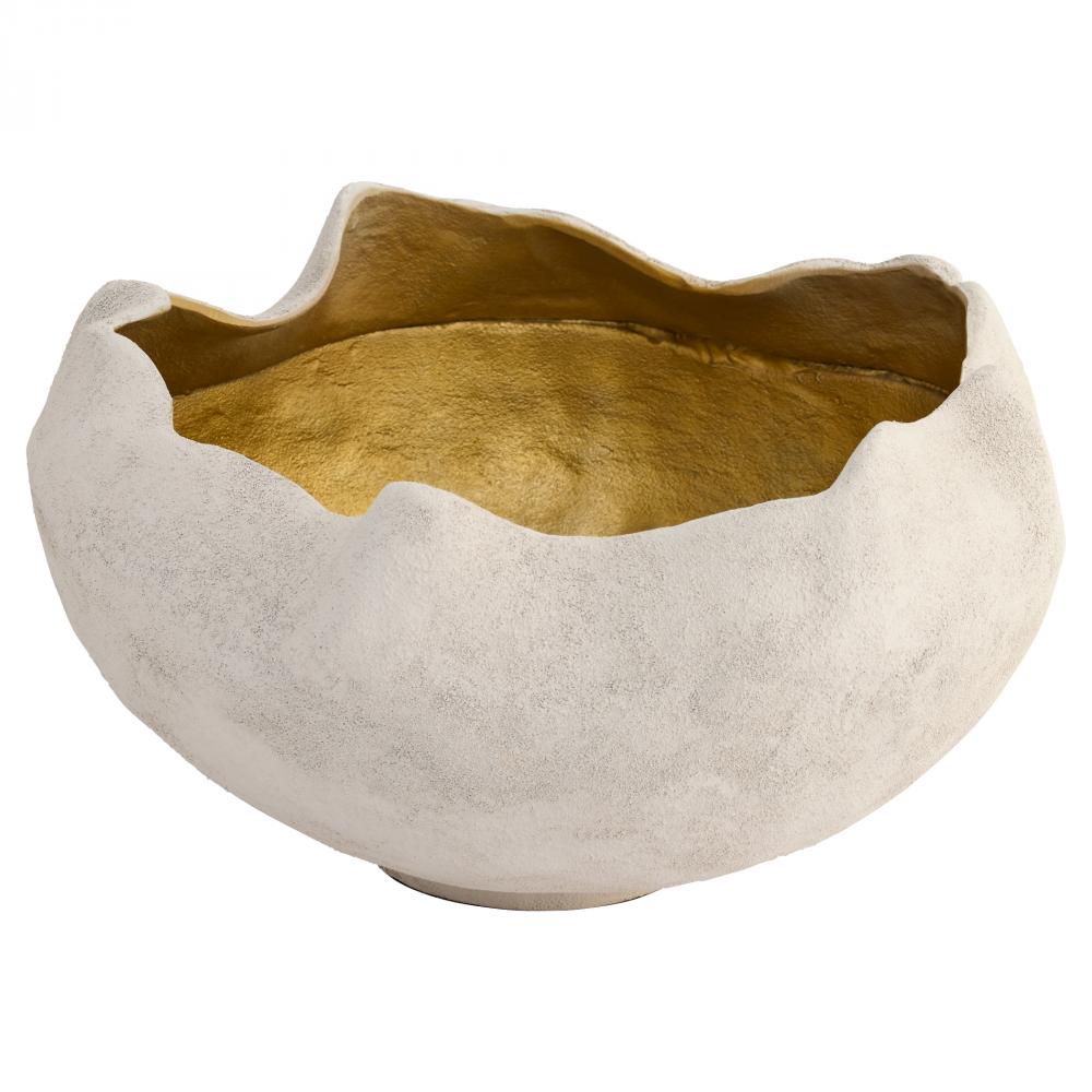 Selene Deep Bowl | White | Gold