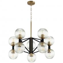 Cyan Designs 10965 - Helios Chandelier Black & Aged Brass - Small