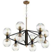 Cyan Designs 10966 - Helios Chandelier Black & Aged Brass - Large