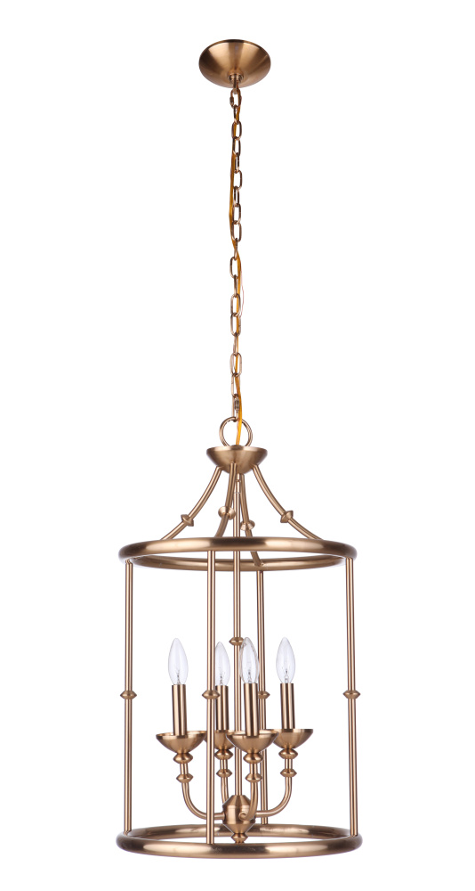 Marlowe 4 Light Foyer in Satin Brass