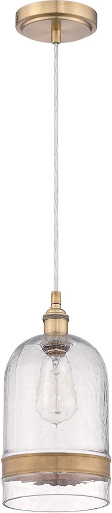 1 Light Pendant w/Clear Glass
