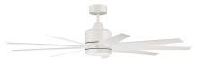 Craftmade CHP60MWW9 - Champion 60" 9-Blade Indoor/Outdoor (Damp) Ceiling Fan in Matte White w/ Matte White Blades