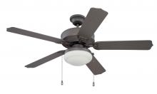 Craftmade END52ESP5PC1 - Enduro Plastic 52" 5-Blade Ceiling Fan with Light Kit in Espresso w/ Outdoor Brown Blades
