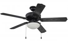 Craftmade END52MBK5PC1 - Enduro Plastic 52" 5-Blade Ceiling Fan with Light Kit in Matte Black w/ Matte Black Blades