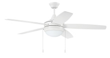 Craftmade EPHA52W5 - Phaze Energy Star 5 52" 5-Blade Ceiling Fan in White w/ White Blades; Integrated Light Kit