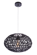 Craftmade P2003-FB - 1 Light Pendant w/Rattan Shade, Damp Rated