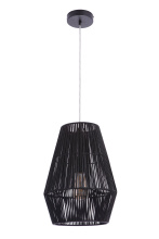Craftmade P2009-FB - 1 Light Pendant w/Woven Rattan Orb Shade, Damp Rated